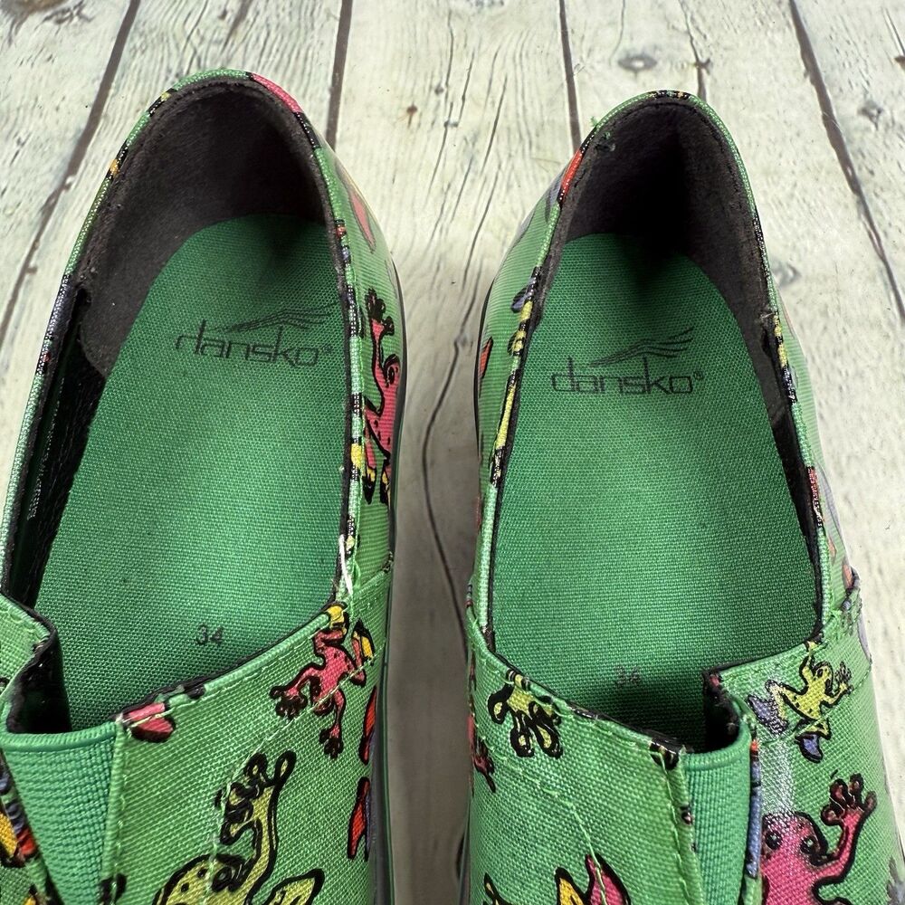 Dansko Clogs Girls Women Size 3.5-4 US 34 EU Frogs Lover Slip On School Shoes - Picture 9 of 11